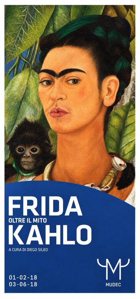 Cartel de la exposición Frida Kahlo. Oltre il mito, Mudec, Milán